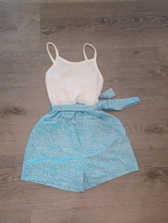 Baileys Blossoms Other - Light Blue Floral Girl Romper